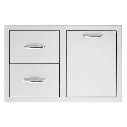 TrueFlame 33-Inch 2-Drawer & Vented LP Tank Pullout Drawer Combo (TF-DC2-33LP-A)