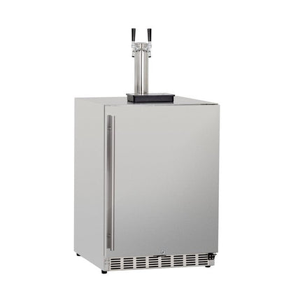 TrueFlame 24-Inch 6.6 Cu. Ft. Deluxe Outdoor Rated Kegerator - Double Tap (TF-RFR-24DK2)