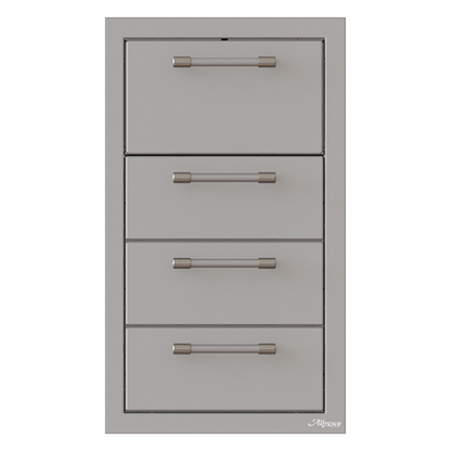 Alfresco 17-Inch Paper Towel Holder & Three Storage Drawer Combo - AXE-3DRTH-SC