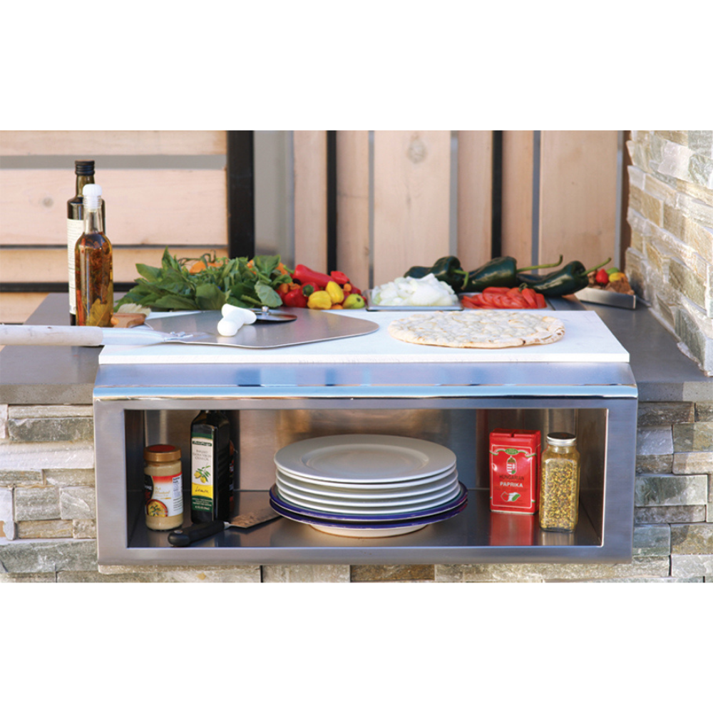 Alfresco 30-Inch Plate & Garnish Rail with Food Pans - APS-30P