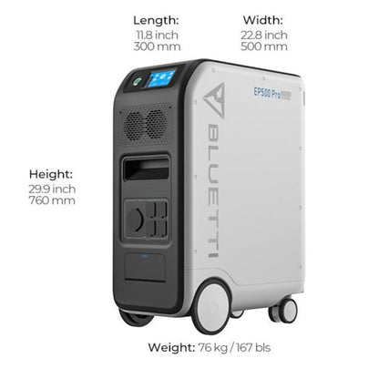 BLUETTI EP500Pro Solar Power Station 3000W/5100Wh