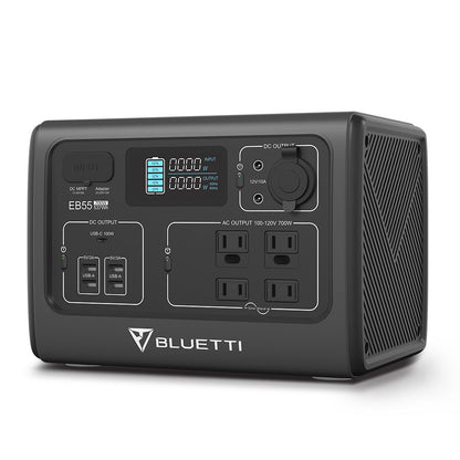 BLUETTI EB55 Portable Power Station 700W/537Wh