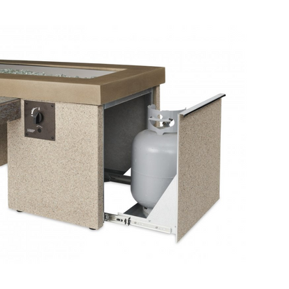 The Outdoor Greatroom Company Brown Uptown Linear Gas Fire Pit Table (UPT-1242-BRN)