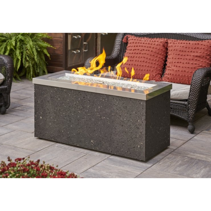 The Outdoor Greatroom Company Stainless Steel Key Largo Linear Gas Fire Pit Table (KL-1242-SS)