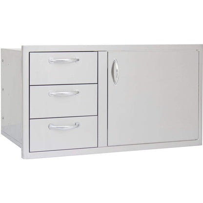 Blaze 39-Inch Stainless Steel Access Door & Triple Drawer Combo (BLZ-DDC-39-R)