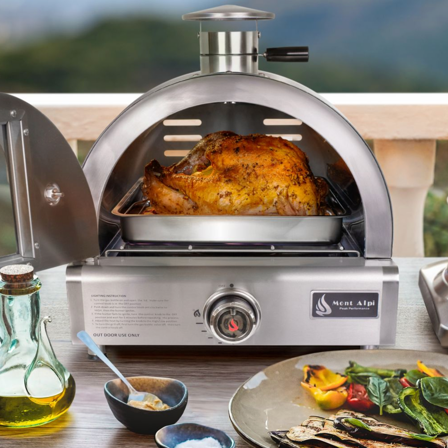 Mont Alpi Portable Table Top Pizza Oven - MAPZ-SS
