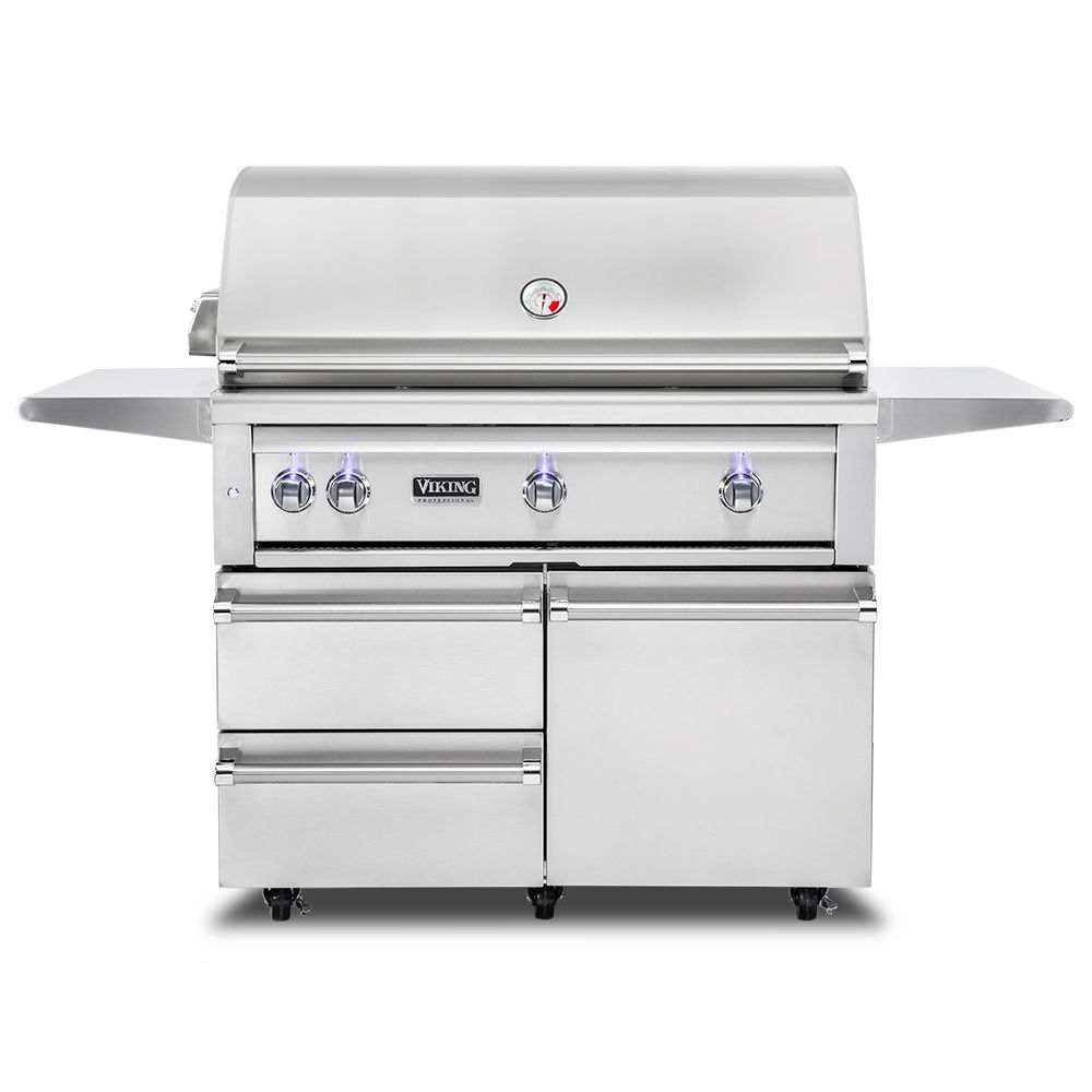Viking 5 Series 42-Inch Stainless Steel Freestanding Grill with ProSear Burner & Rotisserie